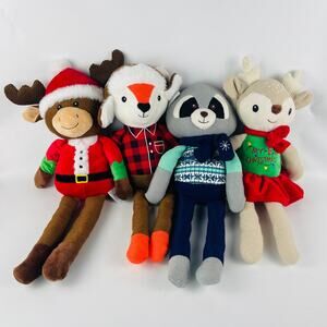 Spark Create Imagine Animal Plush Lot 18”; Fox Raccoon, Deer, Moose